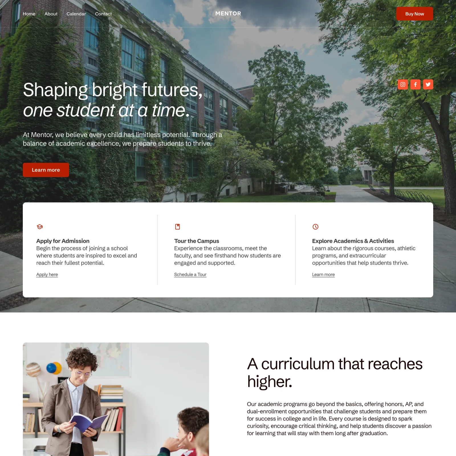 Mentor – Squarespace template
